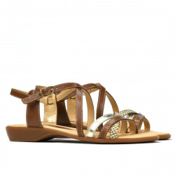 Sandali donna 5058 marrone combinato
