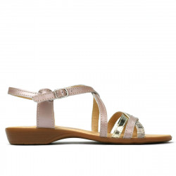 Sandali donna 5058 rosa polvere combinato