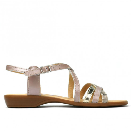 Sandali donna 5058 rosa polvere combinato