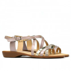 Sandali donna 5058 rosa polvere combinato