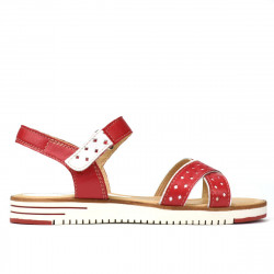 Sandali donna 5061 zenzero+bianco