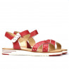 Sandali donna 5061 zenzero+bianco