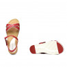 Sandali donna 5061 zenzero+bianco