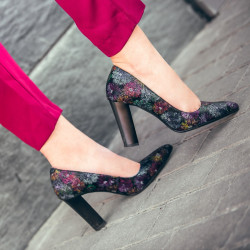 Scarpe eleganti donna 1261 nero pastello