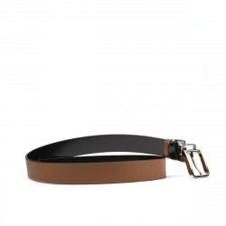 Cintura uomo 35b bicolore nero+marrone