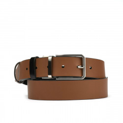 Cintura uomo 35b bicolore nero+marrone