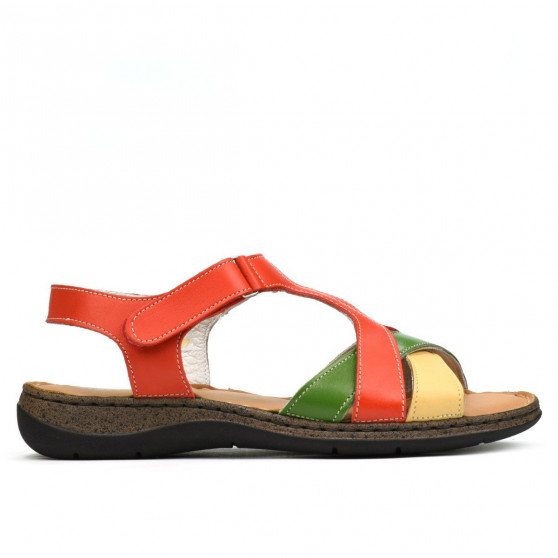 Sandali donna 5046 arancione combinato