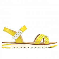 Sandali donna 5061 giallo+bianco