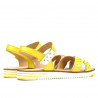 Sandali donna 5061 giallo+bianco