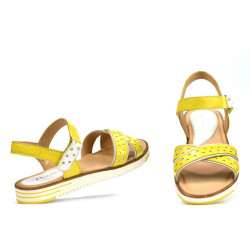 Sandali donna 5061 giallo+bianco
