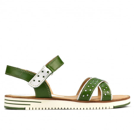 Sandali donna 5061 verde+bianco