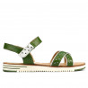Sandali donna 5061 verde+bianco