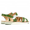 Sandali donna 5061 verde+bianco