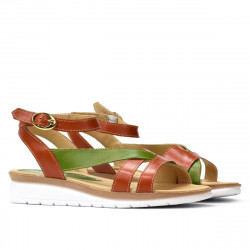 Sandali donna 5060 arancione combinato