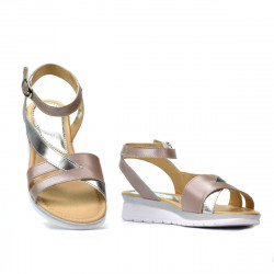Sandali donna 5060 rosa polveroso combinato