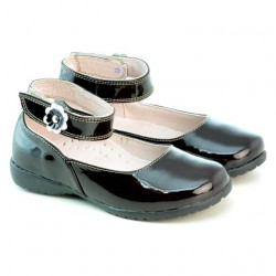 Scarpe per bambini piccoli 17c vernice caffè