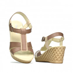 Sandali donna 5065 cappuccino combinato