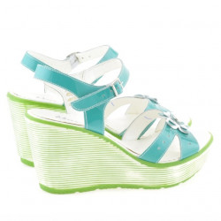 Sandali donna 5006 vernice verde