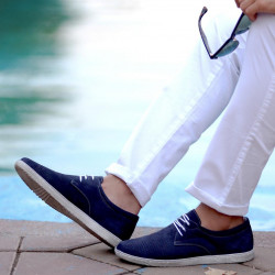 Scarpe casual uomo 835p bufalo indaco lifestyle