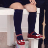 Scarpe per bambini piccoli 51c vernice bordeaux+bianco