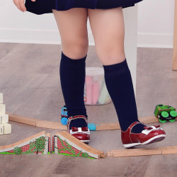 Scarpe per bambini piccoli 51c vernice bordeaux+bianco
