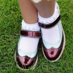 Scarpe bambini 153 vernice borbo combinata 01