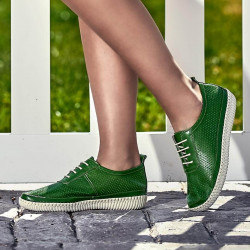 Mocassini donna 688 verde chiaro