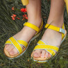 Sandali donna 5061 giallo+bianco lifestyle