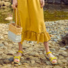 Sandali donna 5061 giallo+bianco lifestyle