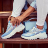 Scarpe sportive donna 6015 blu perla combinato