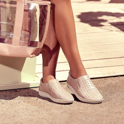 Mocassini donna / adolescenti 689 beige01
