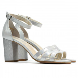 Sandali donna 1277 argento satinato