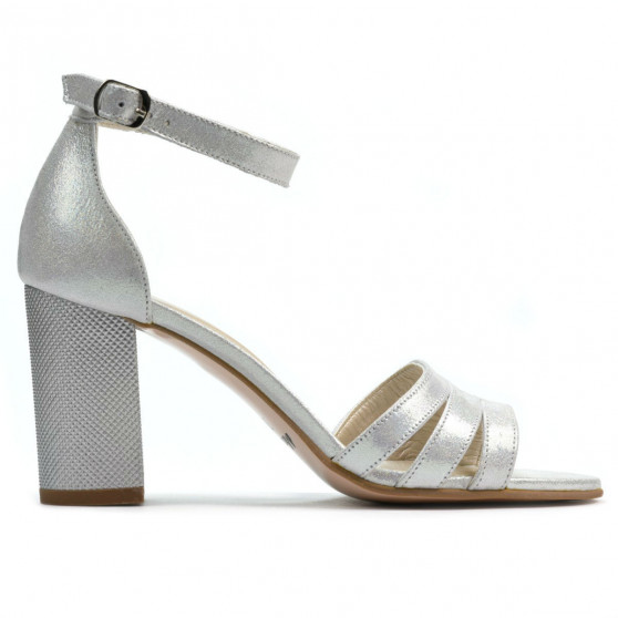 Sandali donna 1277 argento satinato
