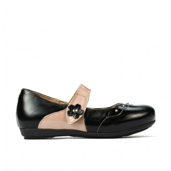 Scarpe per bambini piccoli 68c vernice nera combinata