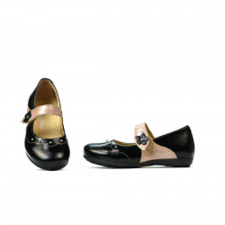 Scarpe per bambini piccoli 68c vernice nera combinata
