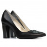 Scarpe eleganti donna 1261 nero satinato