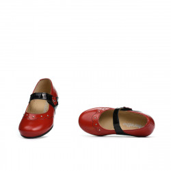 Scarpe per bambini piccoli 68c vernice rossa combinata