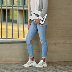 Scarpe sportive da donna 6015 bianco perla combinato