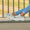 Scarpe sportive da donna 6015 bianco perla combinato