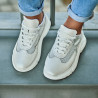 Scarpe sportive da donna 6015 bianco perla combinato