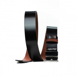 Cintura uomo 36b nero+marrone pressato (bicolore)