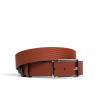 Cintura uomo 36b nero+marrone pressato (bicolore)