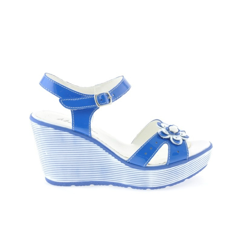 Sandali donna 5006 vernice blu