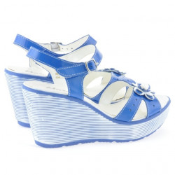 Sandali donna 5006 vernice blu
