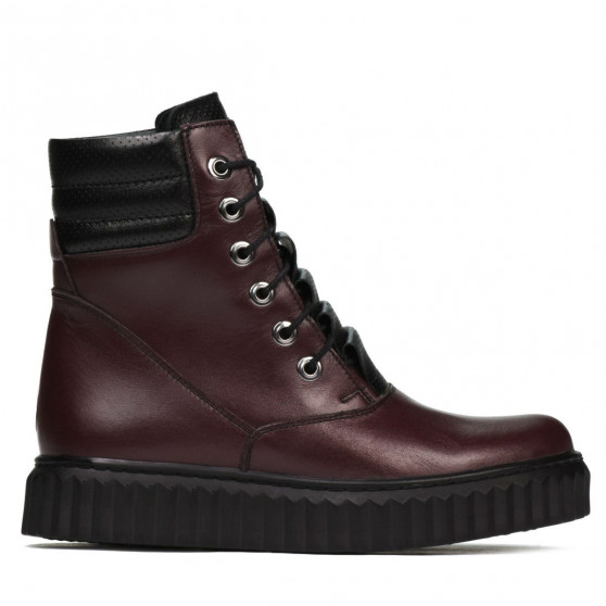 Scarpe donna 3343 bordeaux combinato