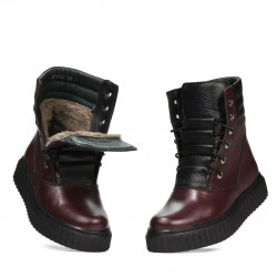 Scarpe donna 3343 bordeaux combinato