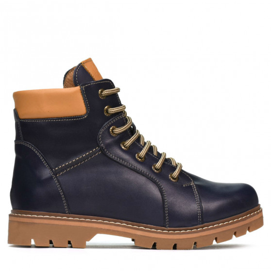 Stivaletti adolescenti 439-1 indaco+marrone