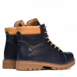 Stivaletti adolescenti 439-1 indaco+marrone