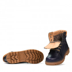 Stivaletti adolescenti 439-1 indaco+marrone