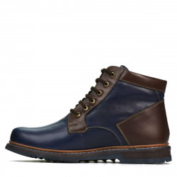 Stivaletti uomo 497 indaco+marrone